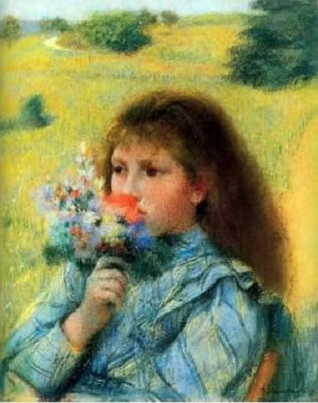 Bambina con fiori